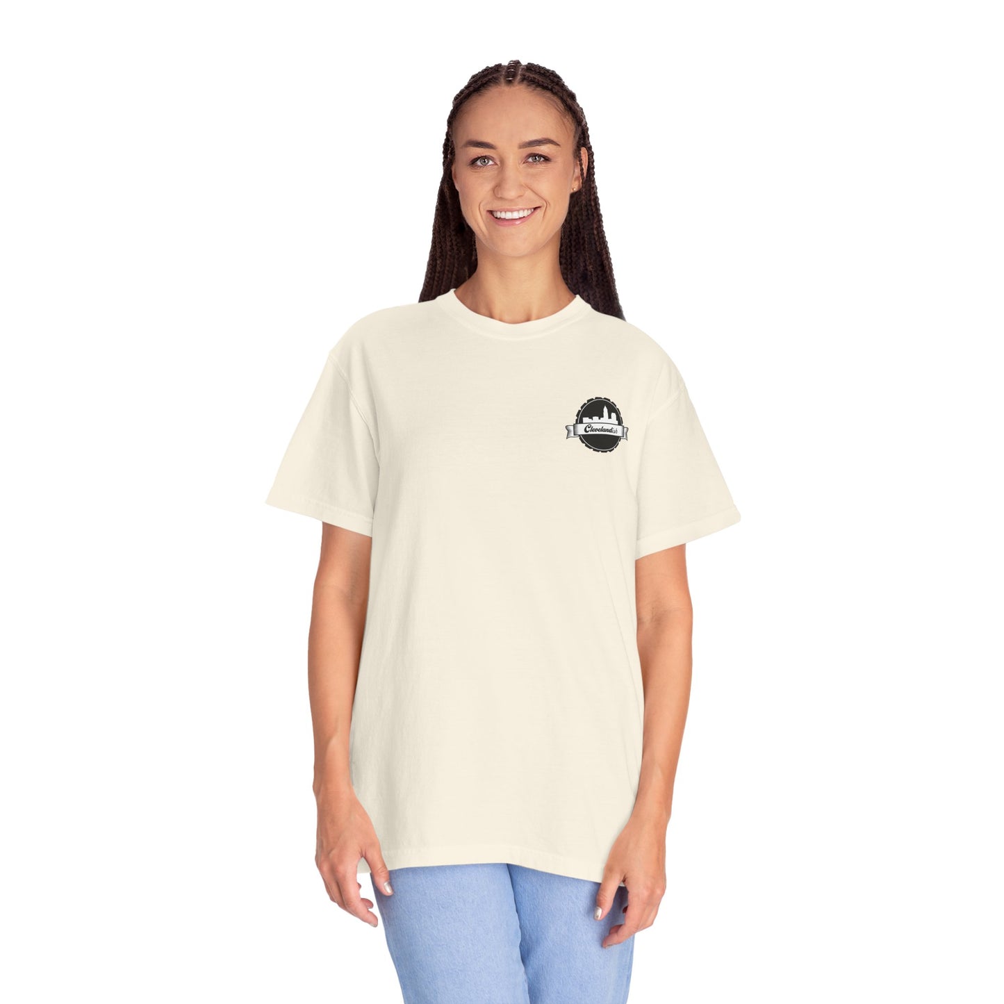 Garment-Dyed T-Shirt Clevelandish Logo Tee - Represent Your Home Town
