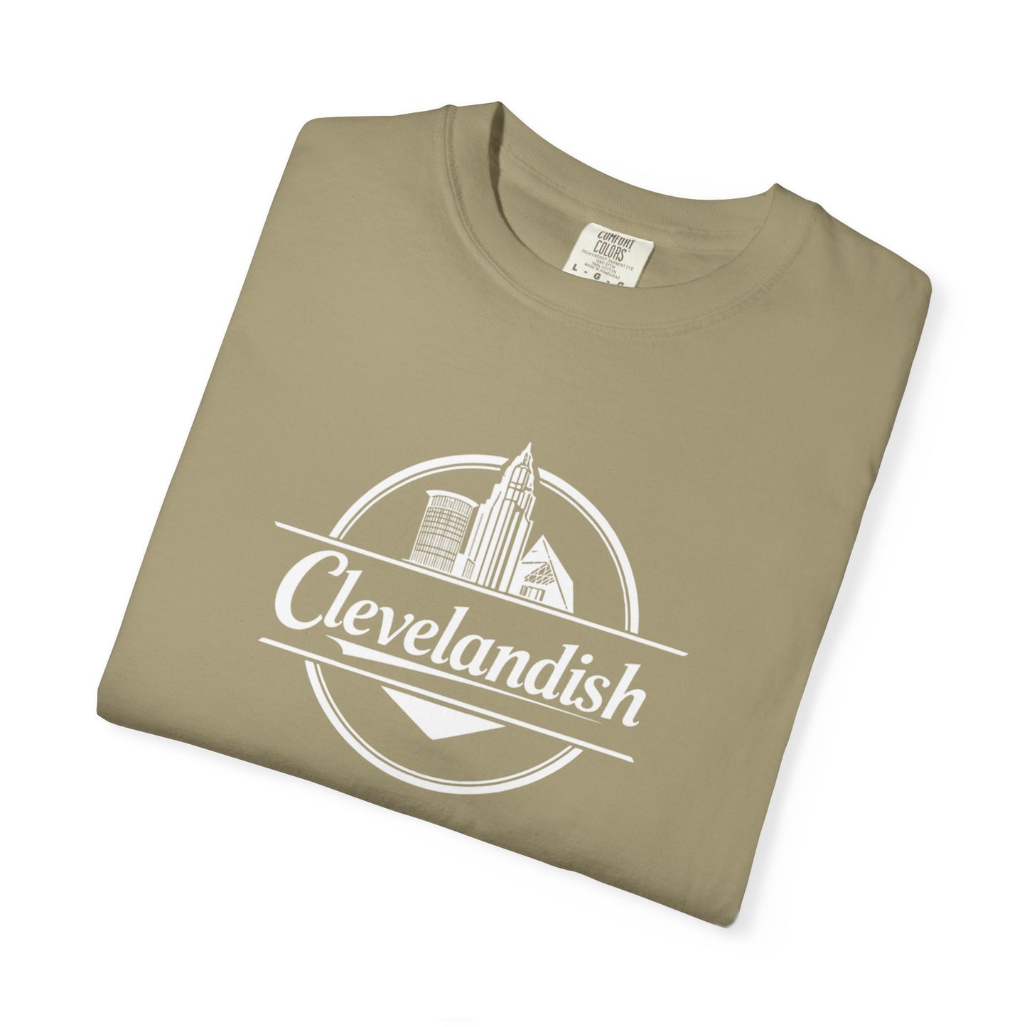 Garment-Dyed T-Shirt Clevelandish Logo Tee - Represent Your Home Town