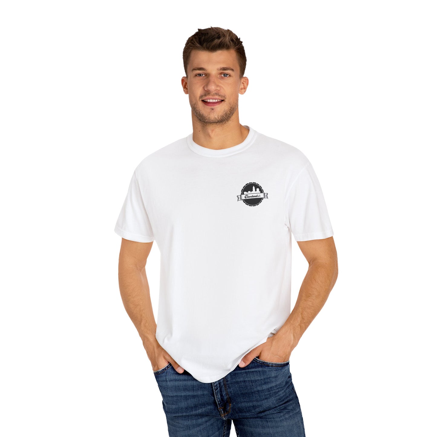 Garment-Dyed T-Shirt Clevelandish Logo Tee - Represent Your Home Town