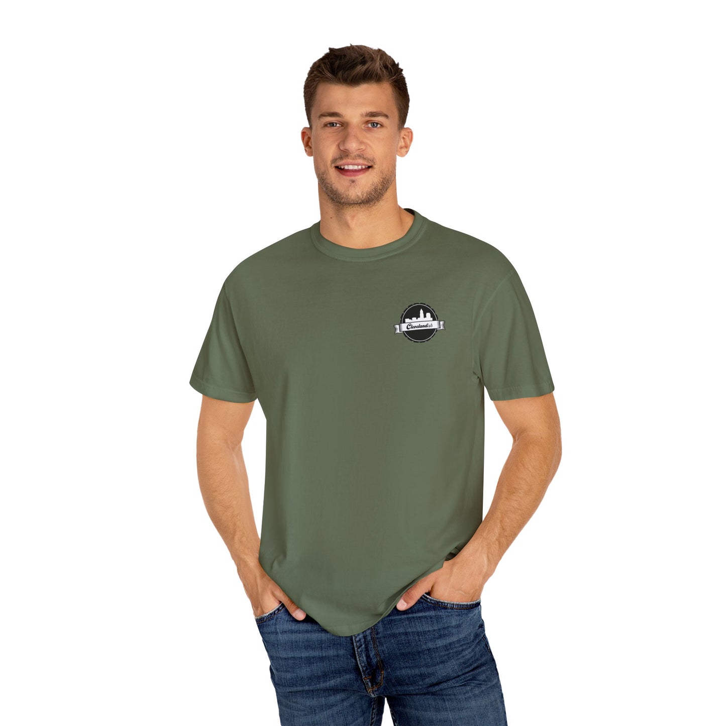 Garment-Dyed T-Shirt Clevelandish Logo Tee - Represent Your Home Town
