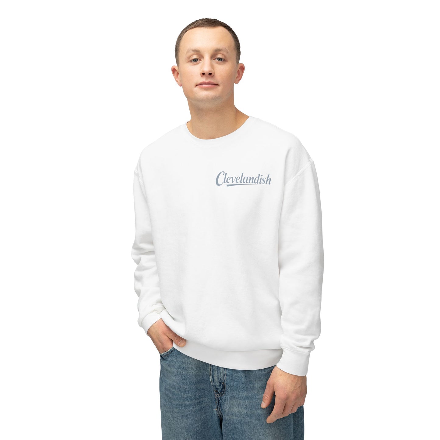 Clevelandish Unisex Lightweight Crewneck Sweatshirt, Cozy Casual Wear, Perfect for Gift, Everyday Lifestyle, Fall & Winter Fashion