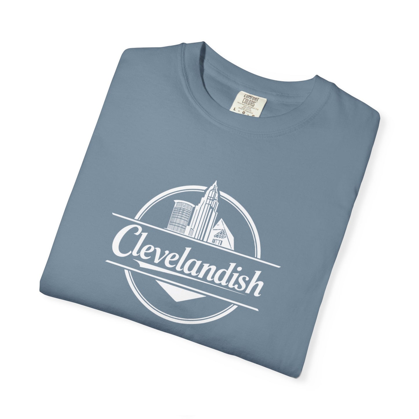 Garment-Dyed T-Shirt Clevelandish Logo Tee - Represent Your Home Town