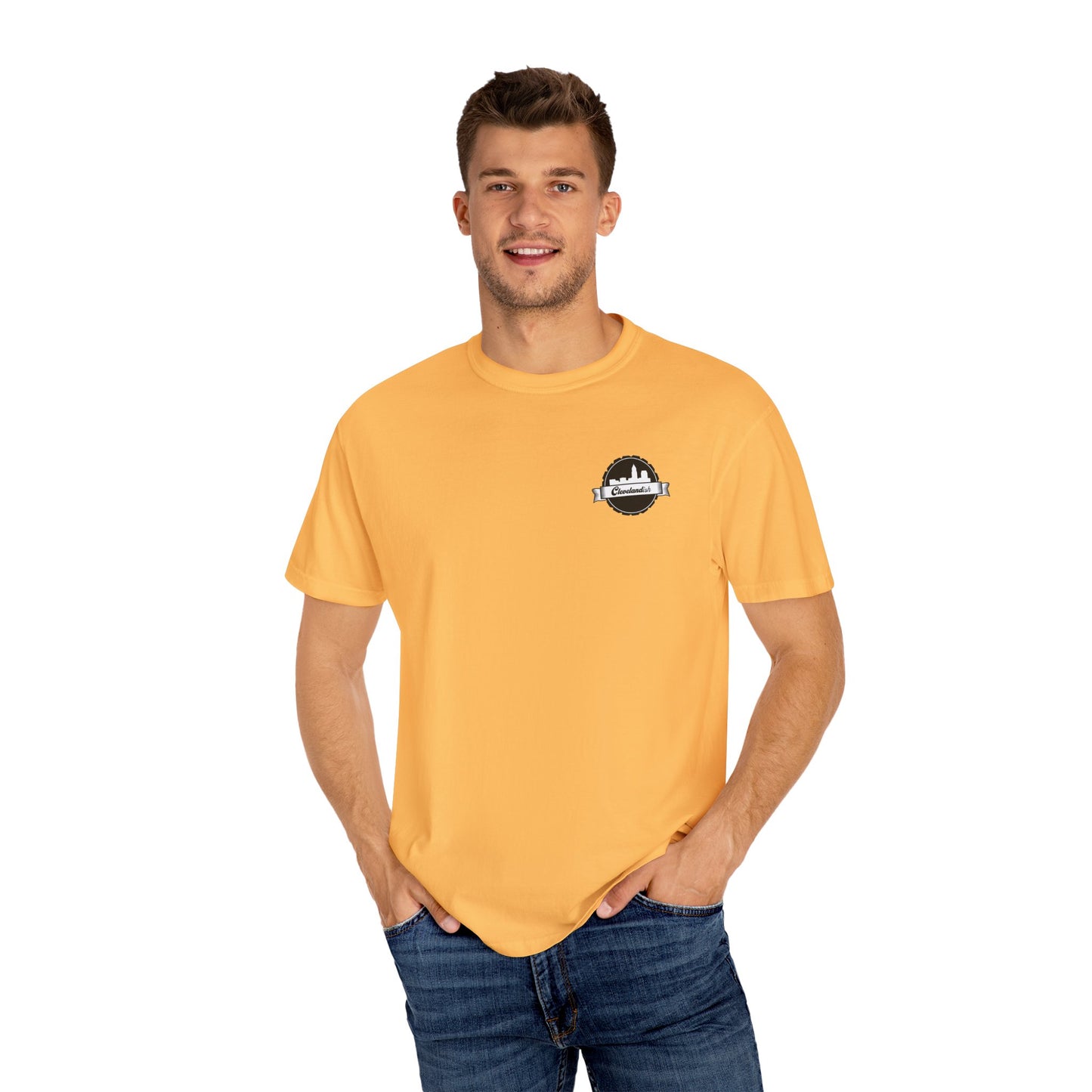 Garment-Dyed T-Shirt Clevelandish Logo Tee - Represent Your Home Town