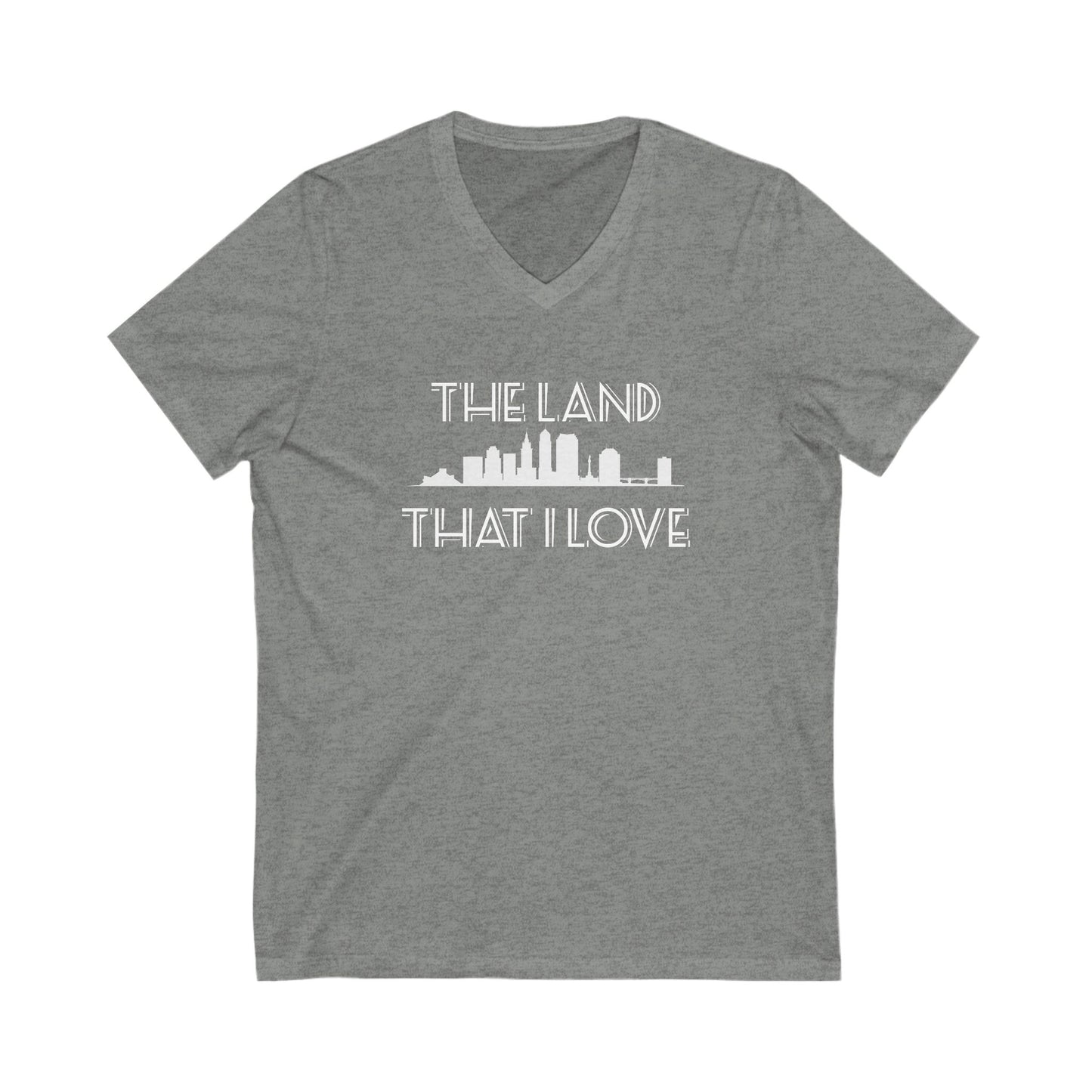 V-Neck Tee Patriotic Cleveland Shirt - The Land USA