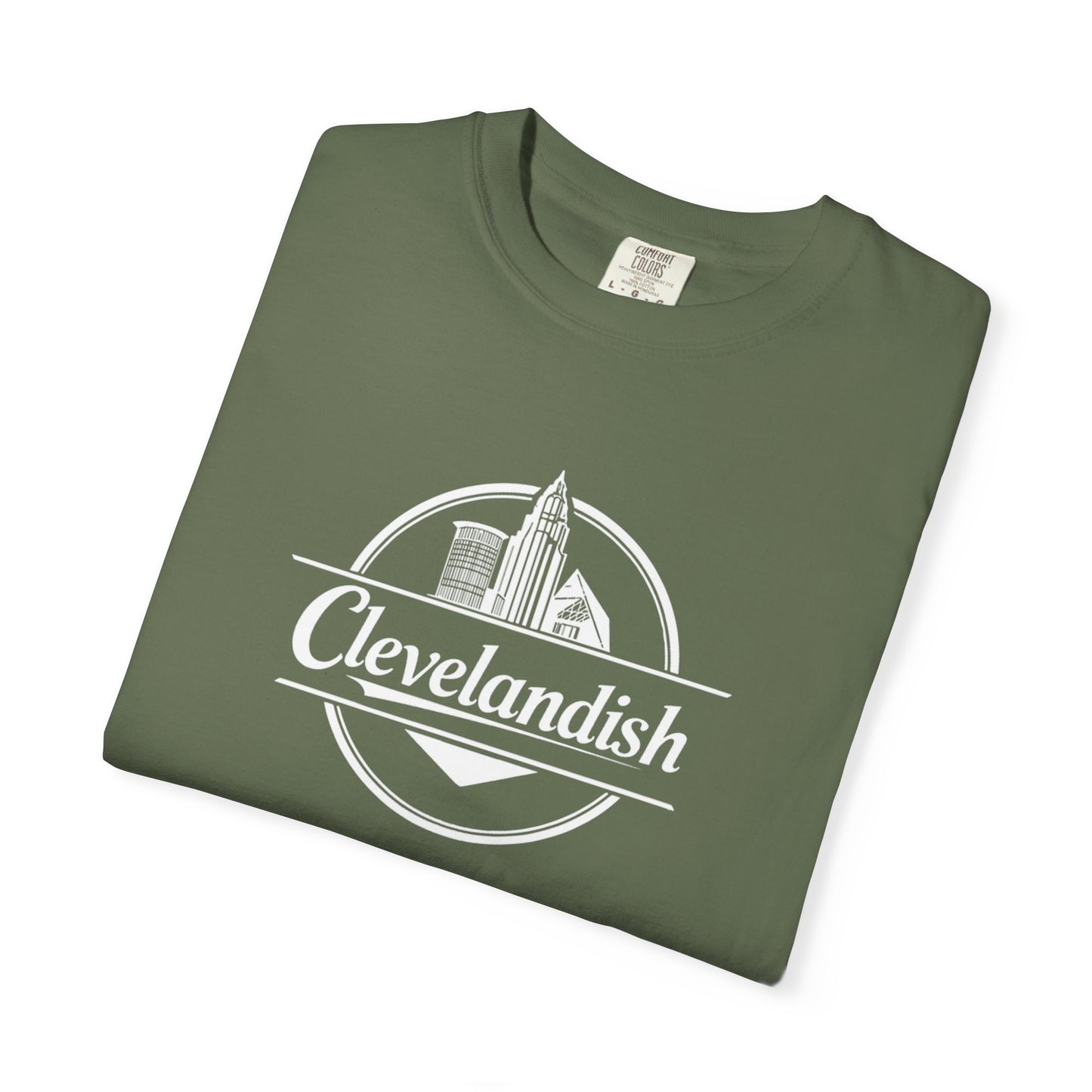 Garment-Dyed T-Shirt Clevelandish Logo Tee - Represent Your Home Town