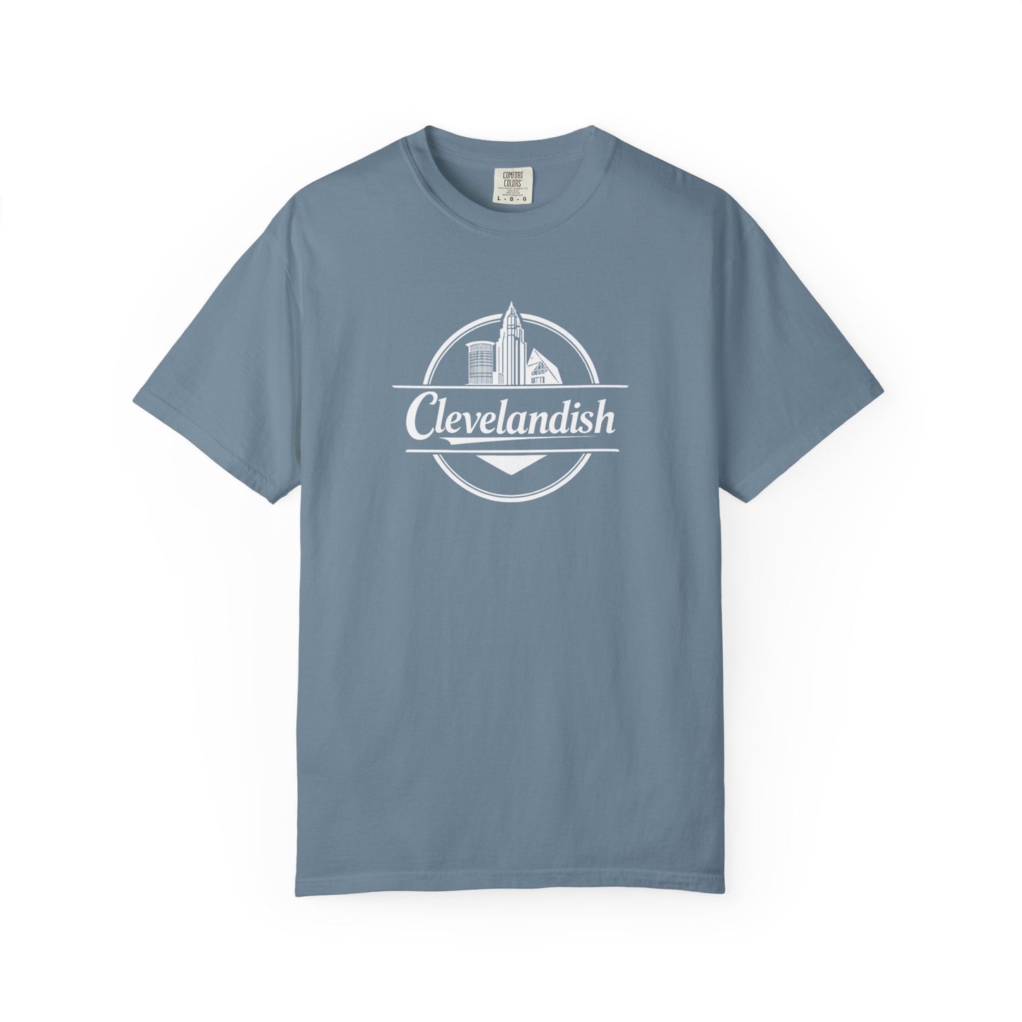 Garment-Dyed T-Shirt Clevelandish Logo Tee - Represent Your Home Town