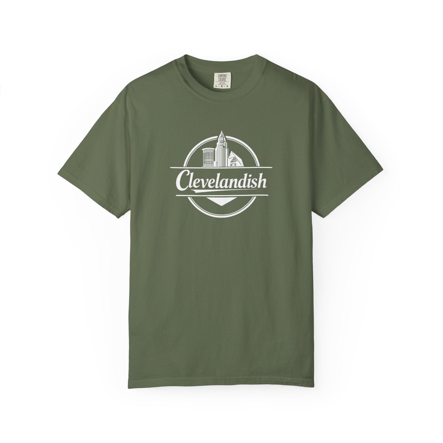 Garment-Dyed T-Shirt Clevelandish Logo Tee - Represent Your Home Town